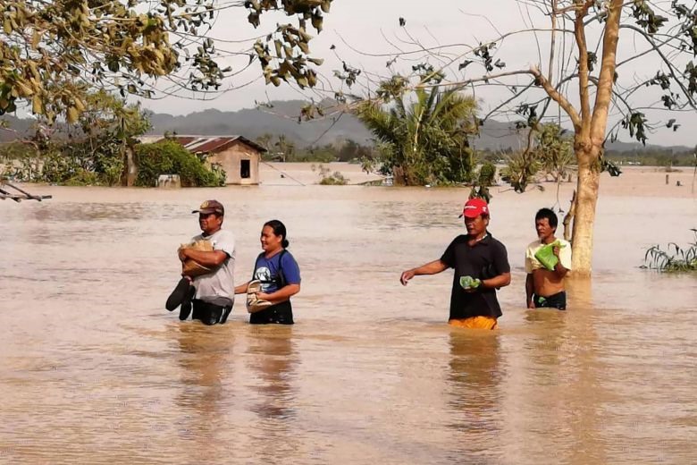 Lũ lụt xảy ra tại tỉnh Leyte, Philippines vào ngày 25.12. Ảnh: AFP