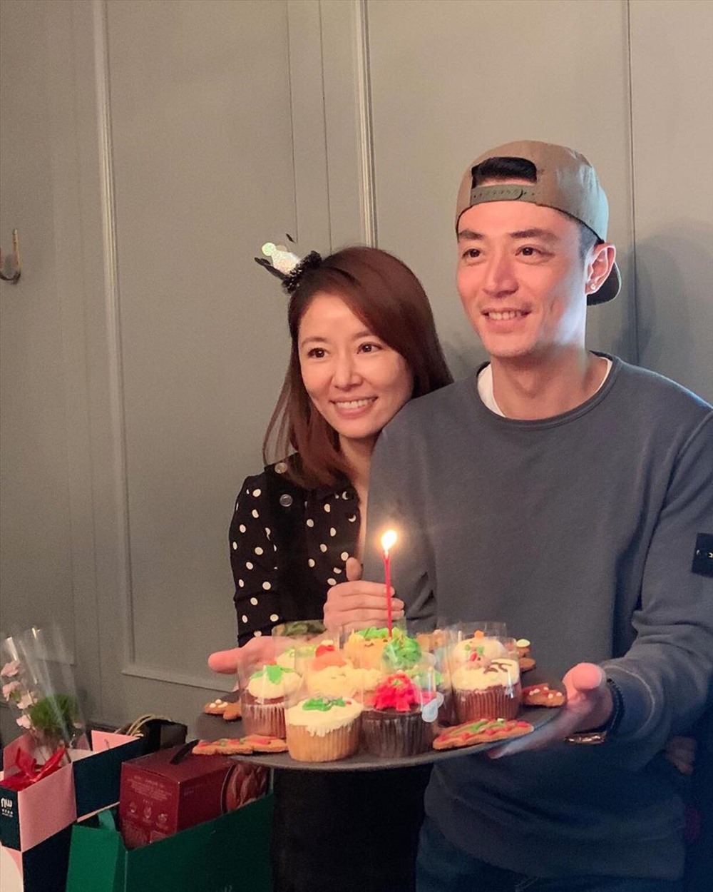 Bức ảnh được Lâm Tâm Như đăng tải trên Instagram cá nhân chúc mừng sinh nhật tuổi 40 của chồng - Ảnh : IG nhân vật