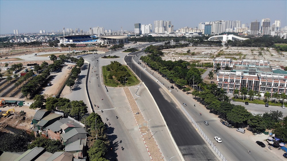 Phần đường đua cải tạo (Khu vực đường Lê Quang Đạo) dự kiến cuối tháng 12.2019 đầu tháng 1.2020 sẽ hoàn thành toàn bộ các hạng mục cố định.