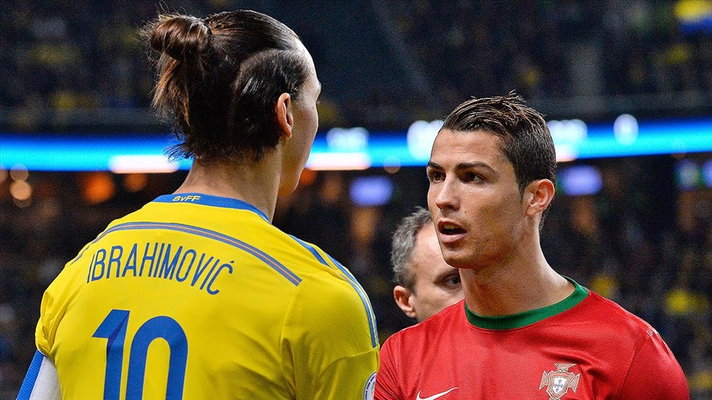 Lần đầu tiên Ibrahimovic và Ronaldo sẽ đối đầu ở cấp CLB. Ảnh: Getty.