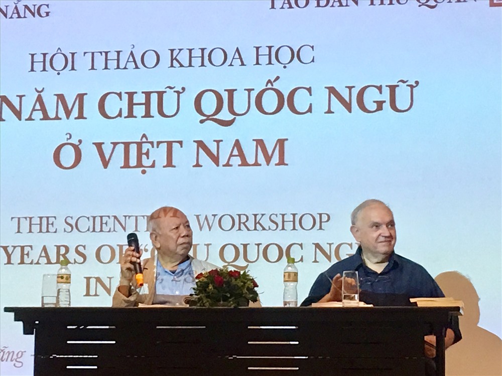 Ông Huỳnh Văn Hùng - Giám đốc Sở Văn hóa Thể thao thành phố Đà Nẵng mong tới đây có thêm nhiều hội thảo về chữ Quốc ngữ như thế này. Ảnh: H.V.M