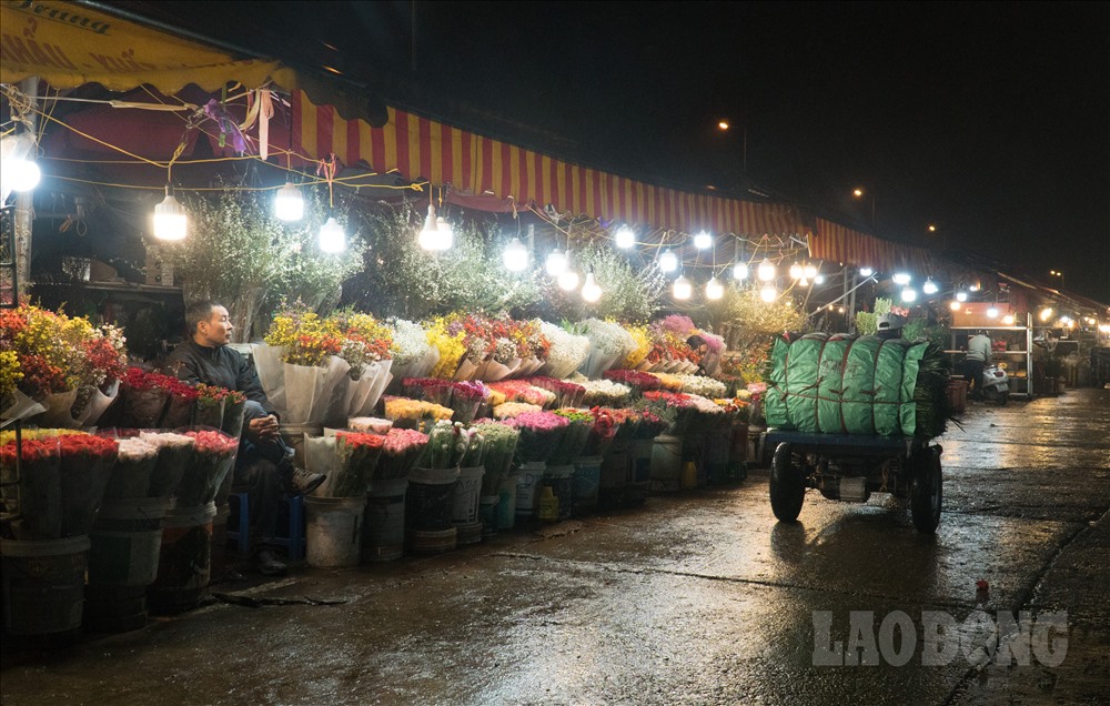Nằm dọc theo đê Nghi Tàm, Tây Hồ, Hà Nội, khu chợ hoa đêm Quảng Bá là một trong những khu chợ hoa nổi tiếng nhất Hà Nội.