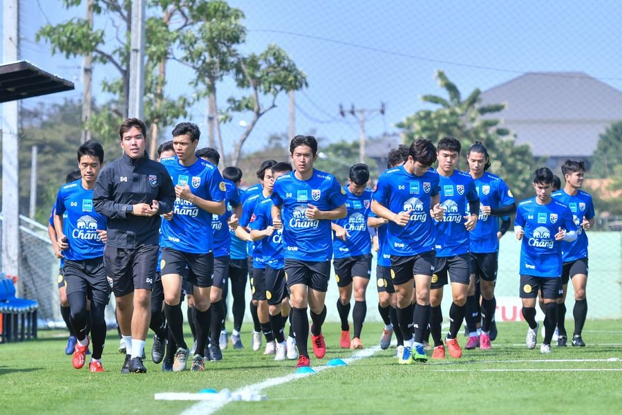 U23 Thái Lan sẽ nghỉ ngơi 2 ngày trước khi tập luyện trở lại vào ngày 1.1.2020. Ảnh: SMM Sport