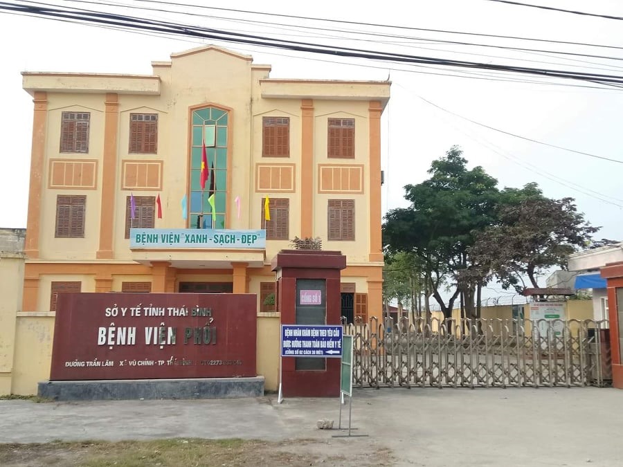 Bênh viện Phổi tính Thái Bình - nơi nạn nhân N.T.H bị tử vong nghi do bị đầu độc