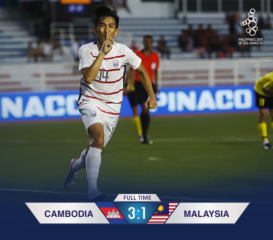 U22 Campuchia đánh bại U22 Malaysia tỉ số 3-1, tạo nên cú sốc lớn nhất tại SEA Games 30.