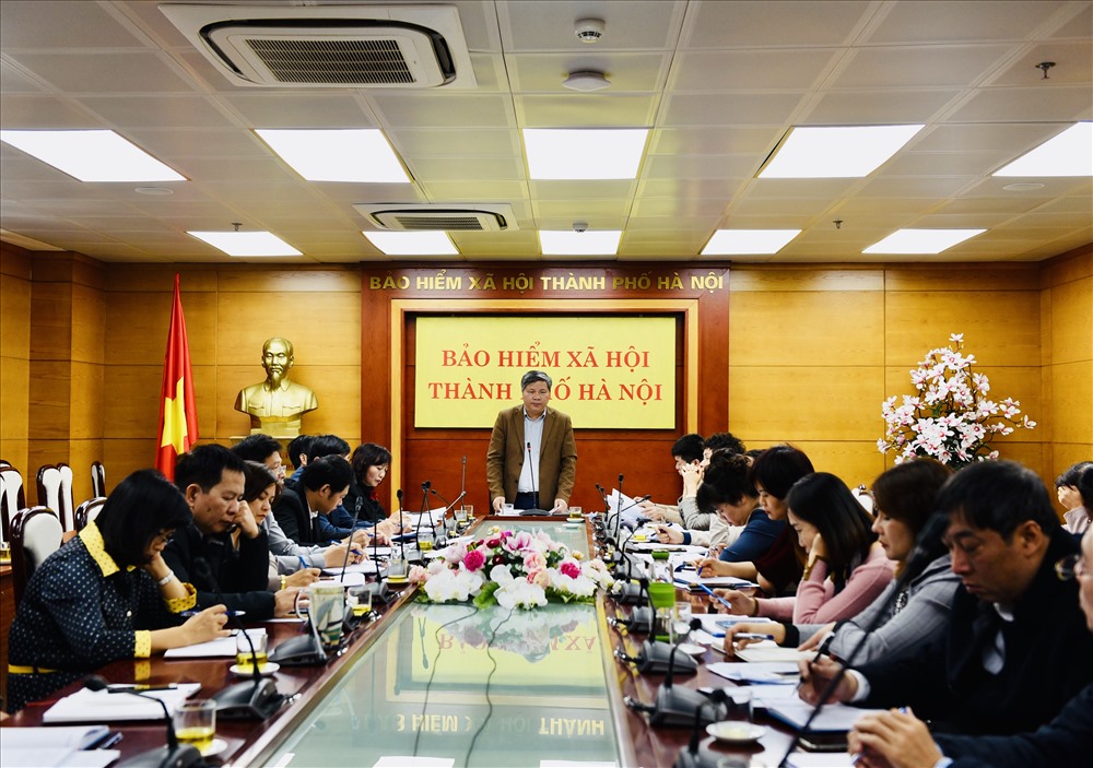 Giám đốc BHXH Thành phố Nguyễn Đức Hoà chủ trì Hội nghị.