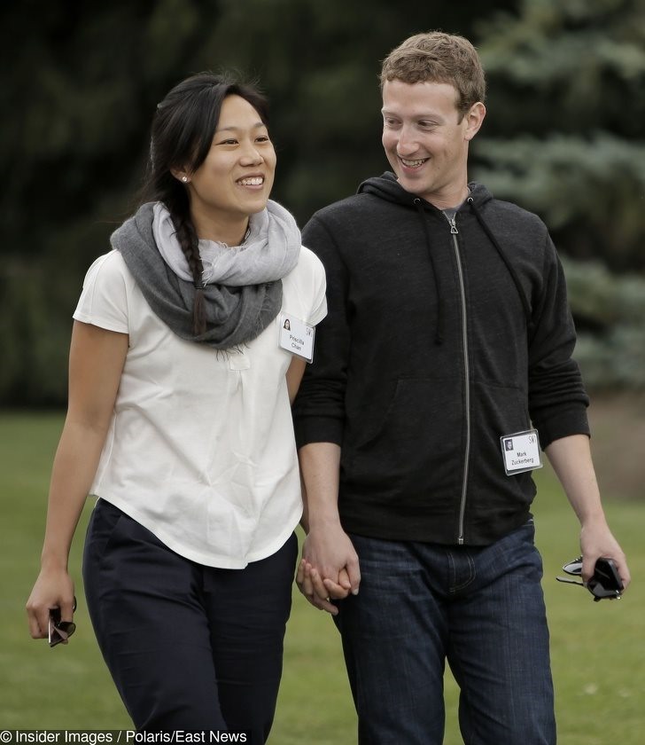 Zuckerberg và vợ Priscilla. Ảnh: T.L
