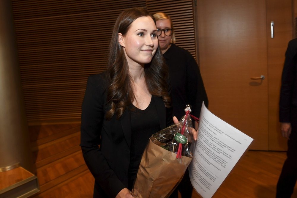 Bà Sanna Marin, 34 tuổi, sẽ sớm trở thành nữ thủ tướng Phần Lan đồng thời trở thành thủ tướng trẻ nhất thế giới. Ảnh: AP.