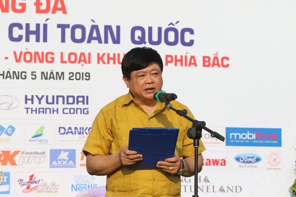Ông Nguyễn Thế Kỷ - Ủy viên Trung ương Đảng, Tổng giám đốc Đài tiếng nói Việt Nam phát biểu trong lễ khai mạc