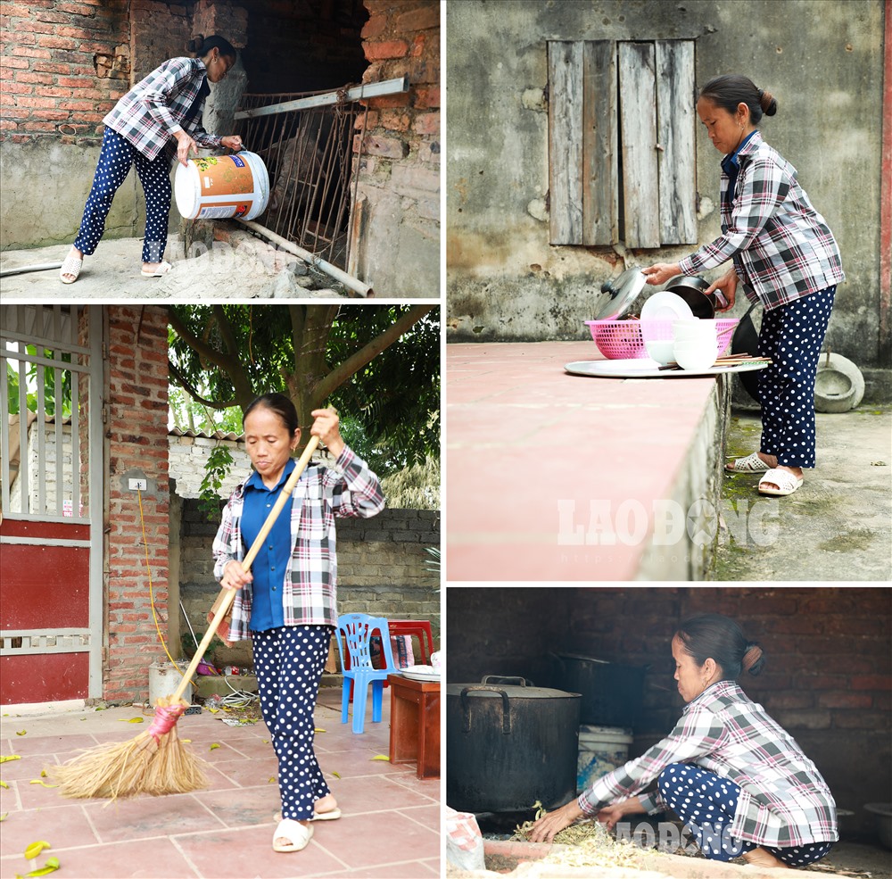 Bà Tân chia sẻ: “Ngoài thời gian quay các clip thì tôi vẫn làm ruộng, chăn lợn trồng rau và tôi cũng biết sắp xếp thời gian công việc trong ngày sao cho hợp lý“. Ảnh: Phương Anh.