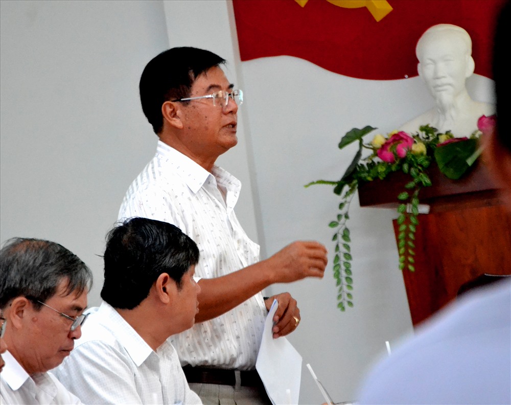 Ông Quảng Trọng Thao phát biểu tại cuộc họp giao ban báo chí. Ảnh: Lục Tùng