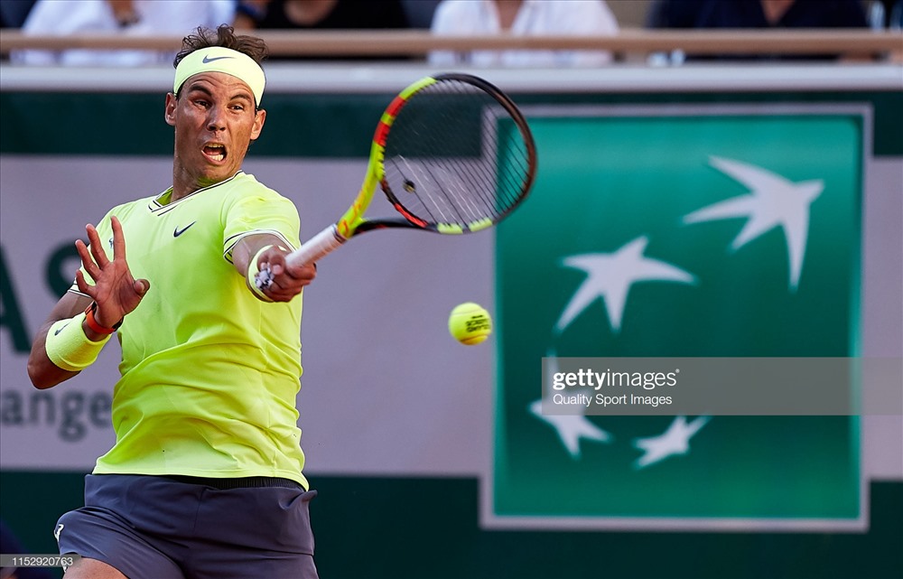 Nadal nhận set thua đầu tiên từ đầu giải. Ảnh: Getty.