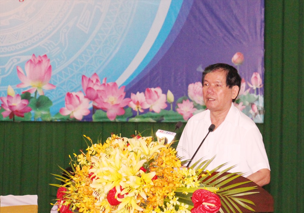 Ông Trần Trí Dũng – Bí thư Tỉnh ủy Trà Vinh phát biểu tại buổi đối thoại
