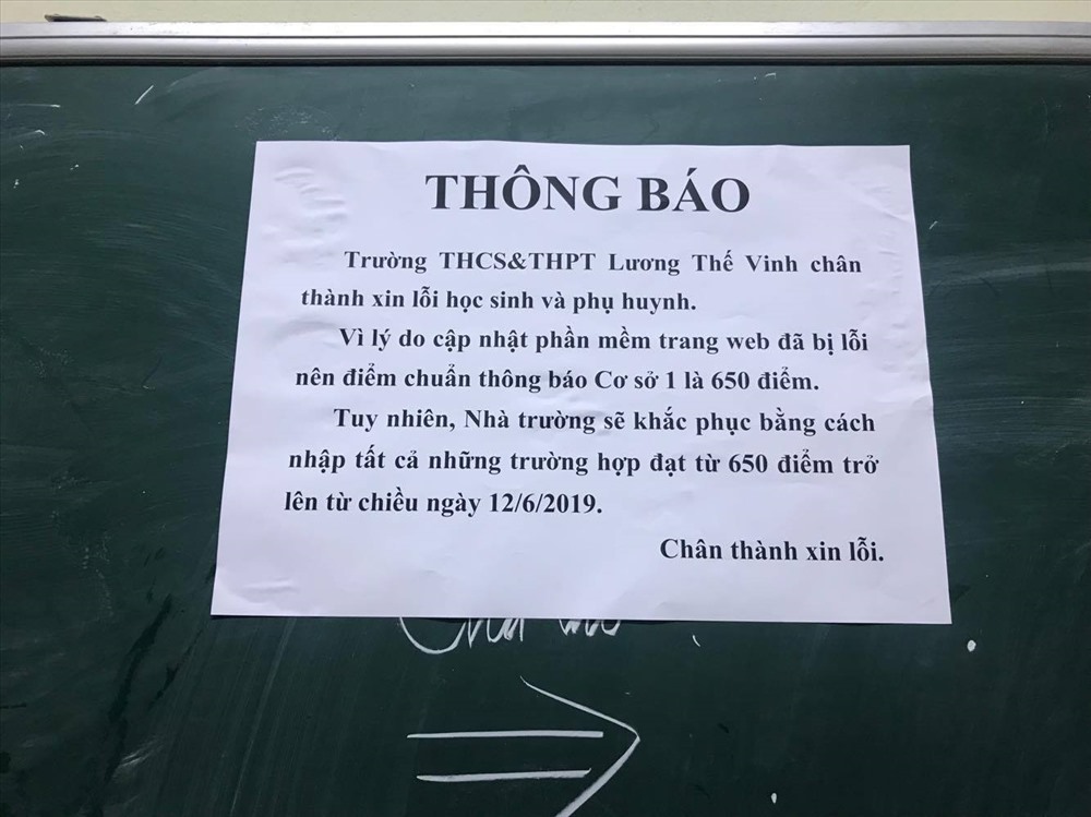 Thông báo xin lỗi