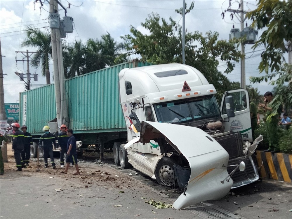 Hiện trường vụ tai nạn.