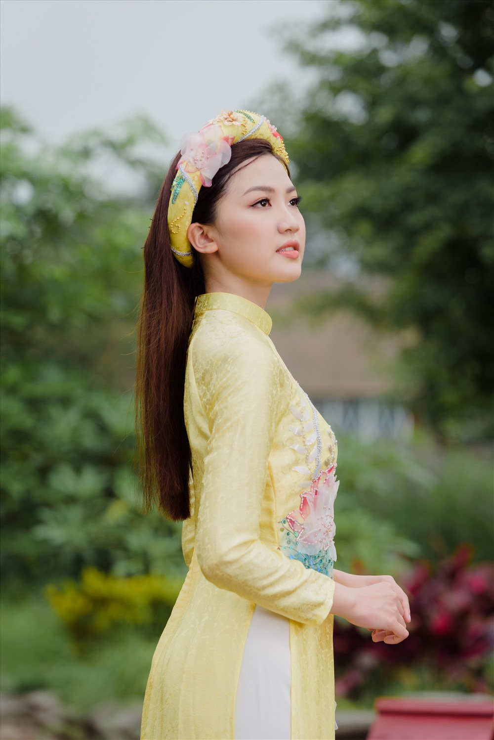 Áo dài “Linh Sen” từng được Hoa hâu Ngọc Hân giới thiệu tại