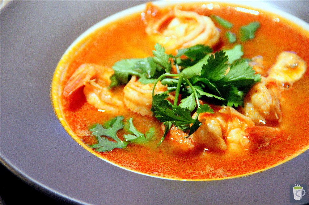 Tom Yum Goong – Súp tôm cay nổi tiếng của Thái Lan. Ảnh: T. L.