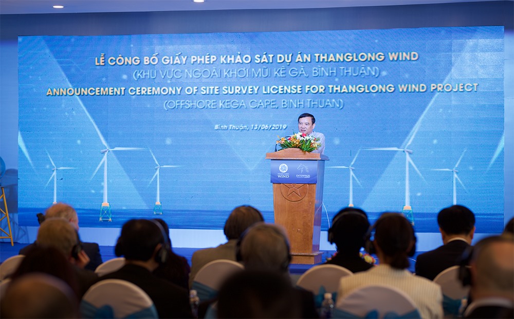 Dự án điện gió ngoài khơi đầu tiên vừa được Thủ tướng phê duyệt chấp thuận khảo sát là Thanglong Wind tại mũi Kê Gà, tỉnh Bình Thuận.
