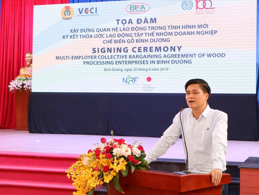 Ông Ngọ Duy Hiểu – Phó Chủ tịch Tổng LĐLĐ Việt Nam phát biểu tại chương trình.