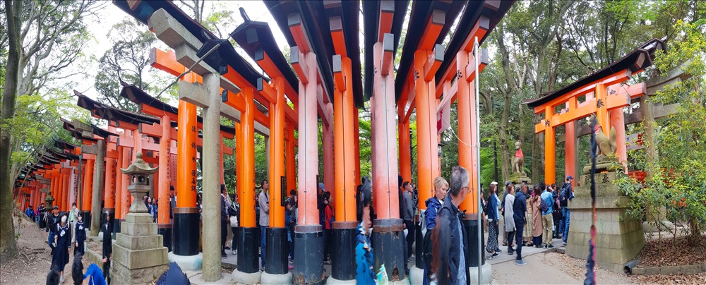 Đền Vạn cổng Fushimi-Inari-taisha ở cố đô Tokyo, Nhật Bản. Ảnh: Đ.D,H