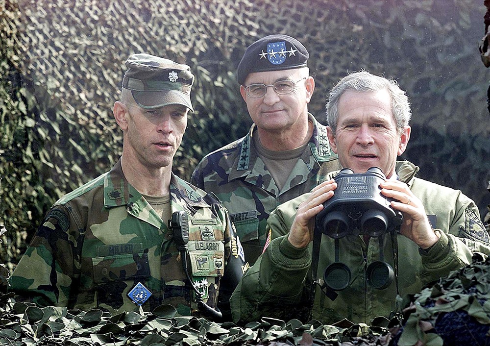 Các tổng thống Mỹ từng thăm DMZ. Ảnh: CNN.