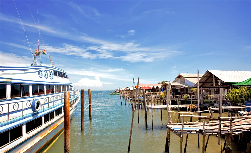 Ngôi làng bán nổi Lanta Old Town nổi tiếng trên đảo Koh Lanta.