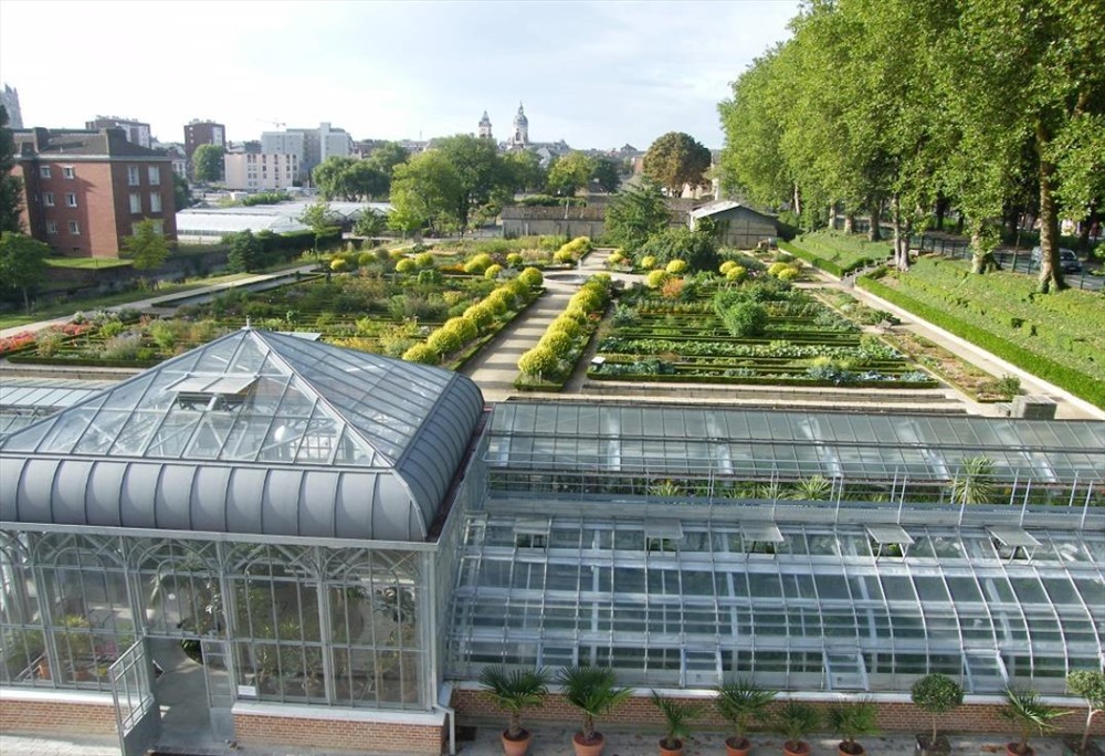 Vườn bách thảo Jardin des Plantes với nhiều chủng loại cây, loại hoa trên thế giới.