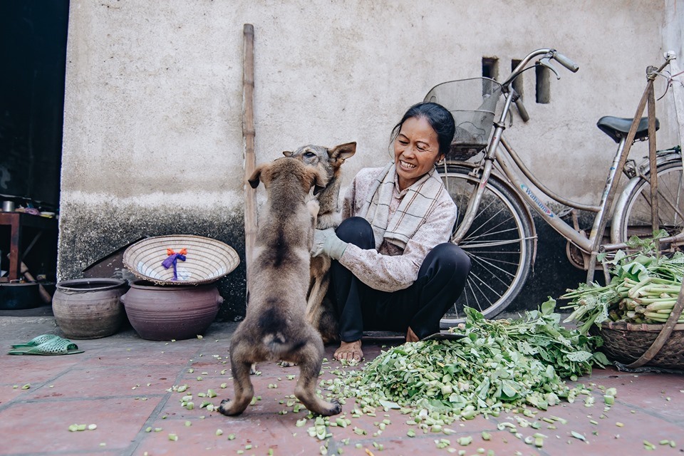 Hình ảnh bình yên của mẹ được anh Đồng Văn Hùng ghi lại. Ảnh: FBNV