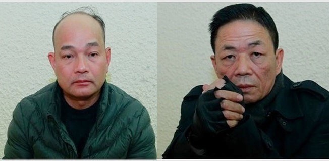 Bị can Nguyễn Hữu Tiến (trái) và Nguyễn Kim Hưng (phải). Ảnh: Công an cung cấp
