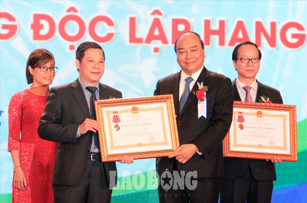 Thủ tướng Nguyễn Xuân Phúc tham dự buổi lễ kỷ niệm 50 năm thành lập Bệnh viện Nhi Trung ương. Ảnh: Nguyễn Hà