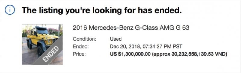 Xe từng được bán thành công trên Ebay với giá 1,3 triệu USD.
