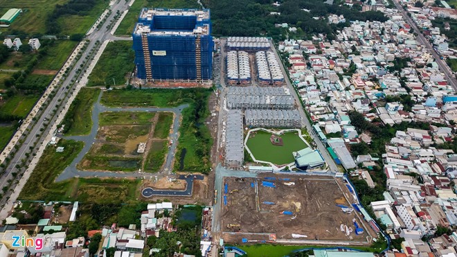 Một dự án bất động sản vướng xen cài đất công tại TP.HCM. Ảnh: Quỳnh Danh.