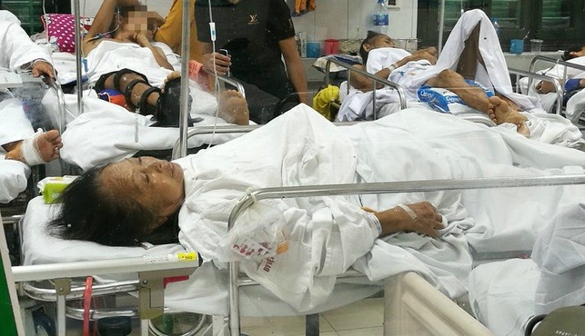 Hiện bà Dương vẫn đang được điều trị tại Bệnh viện Việt Đức, tình trạng sức khỏe đã ổn định hơn. Ảnh: LQ