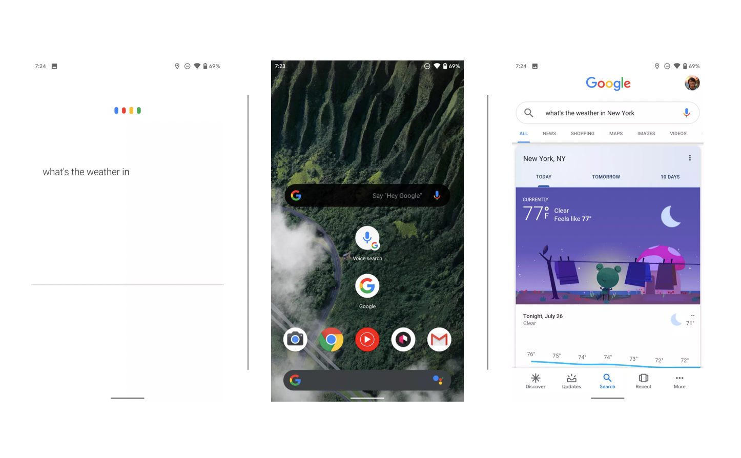 Giao diện thay đổi chức năng Voice search trên điện thoại Android. Nguồn ảnh: 9to5google.com