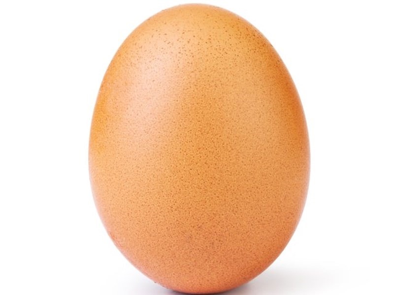 5. Bức ảnh được nhiều lượt like nhất trên ứng dụng Instagram. Bức ảnh quả trứng đã đạt 30,5 triệu lượt like, vượt qua cả kỉ lục của Kylie Jenner.