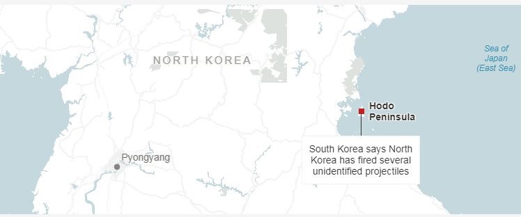 Địa điểm diễn ra vụ phóng mới nhất của Triều Tiên. Ảnh: AP.