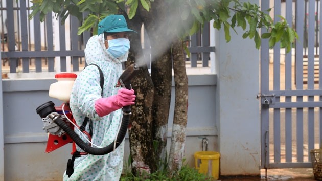 Quảng Nam tăng cường phun thuốc dập dịch tại các địa phương.