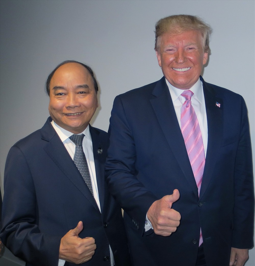 Thủ tướng Nguyễn Xuân Phúc và Tổng thống Donald Trump. Ảnh: VGP.