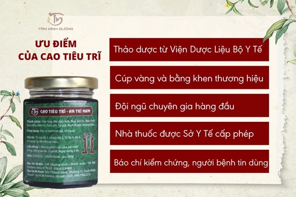 Những ưu điểm nổi bật chỉ có ở sản phẩm Cao Tiêu Trĩ - An Trĩ Nam