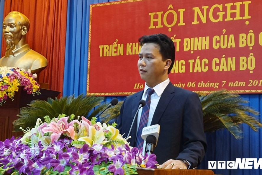 Bí thư Tỉnh uỷ Hà Giang Đặng Quốc Khánh phát biểu sau khi nhậm chức. Ảnh: Quang Tùng/VTC