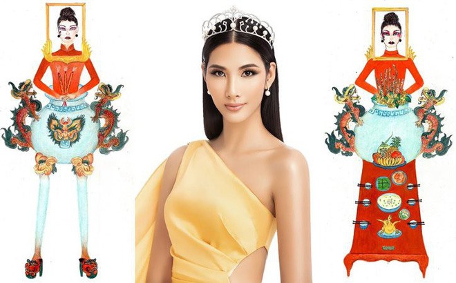 Trang phục dân tộc của Hoàng Thùy tại Miss Universe 2019. Ảnh: ST