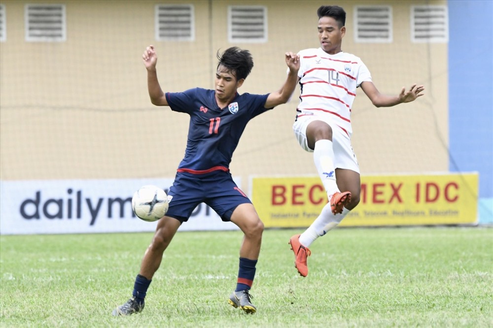 U18 Thái Lan đứng trước nguy cơ dừng chân ngay vòng bảng giải U18 Đông Nam Á 2019. Ảnh: Siam Sport