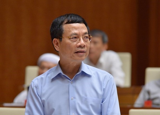 Bộ trưởng Bộ TT-TT Nguyễn Mạnh Hùng. Ảnh Q.H