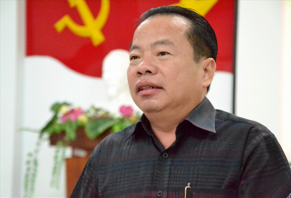 Ông Mai Văn Huỳnh phát biểu tại buổi họp báo. Ảnh: Lục Tùng