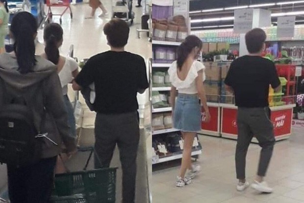 Cặp đôi bị bắt gặp trong siêu thị.