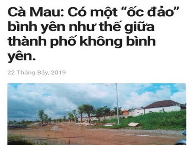 Bài báo trên một trạng mang viết về nhà, đất của Chủ tịch UBND tỉnh Cà Mau được cho là sai sự thật, vu khống (ảnh Nhật Hồ)