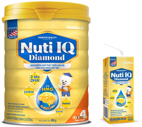 Thực phẩm bổ sung Sản phẩm dinh dưỡng Nuti IQ Diamond 4 Sữa dinh dưỡng pha sẵn Nuti IQ Diamond