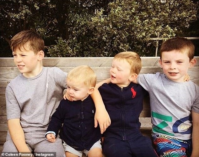 4 cậu con trai của Rooney. Ảnh: Daily Mail