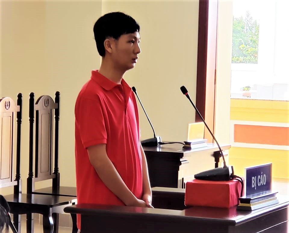 Bị cáo Nguyễn Hoàng Huy tại tòa. Ảnh: P.V