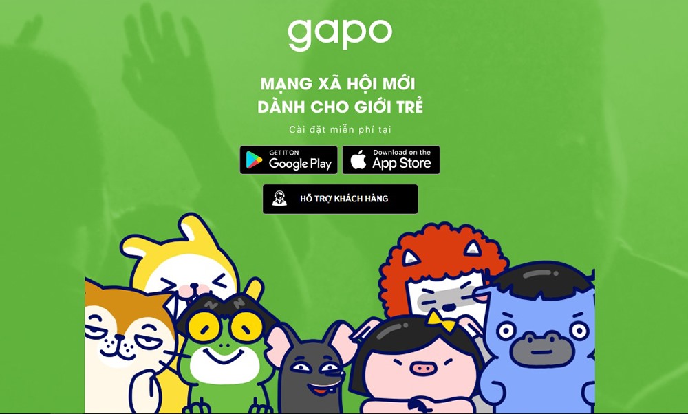 Mạng xã hội Gapo cho biết vừa cán mốc 1 triệu người đăng kí sử dụng (chụp màn hình).
